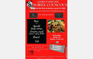 Soirée Couscous de l'US NANTITA-COMPREIGNAC HB