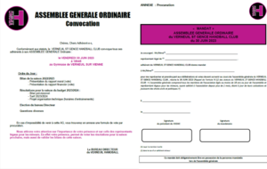 ASSEMBLEE GENERALE DU VSGHC