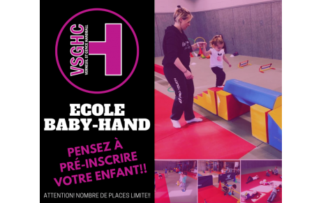|Ecole baby-Hand| Pensez à pré-inscrire votre enfant