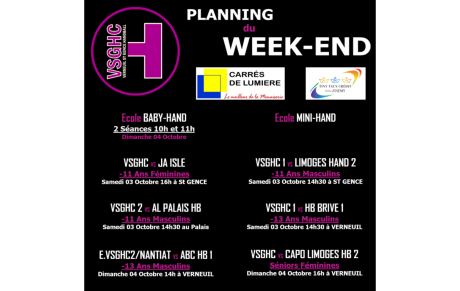 Planning du Week-End